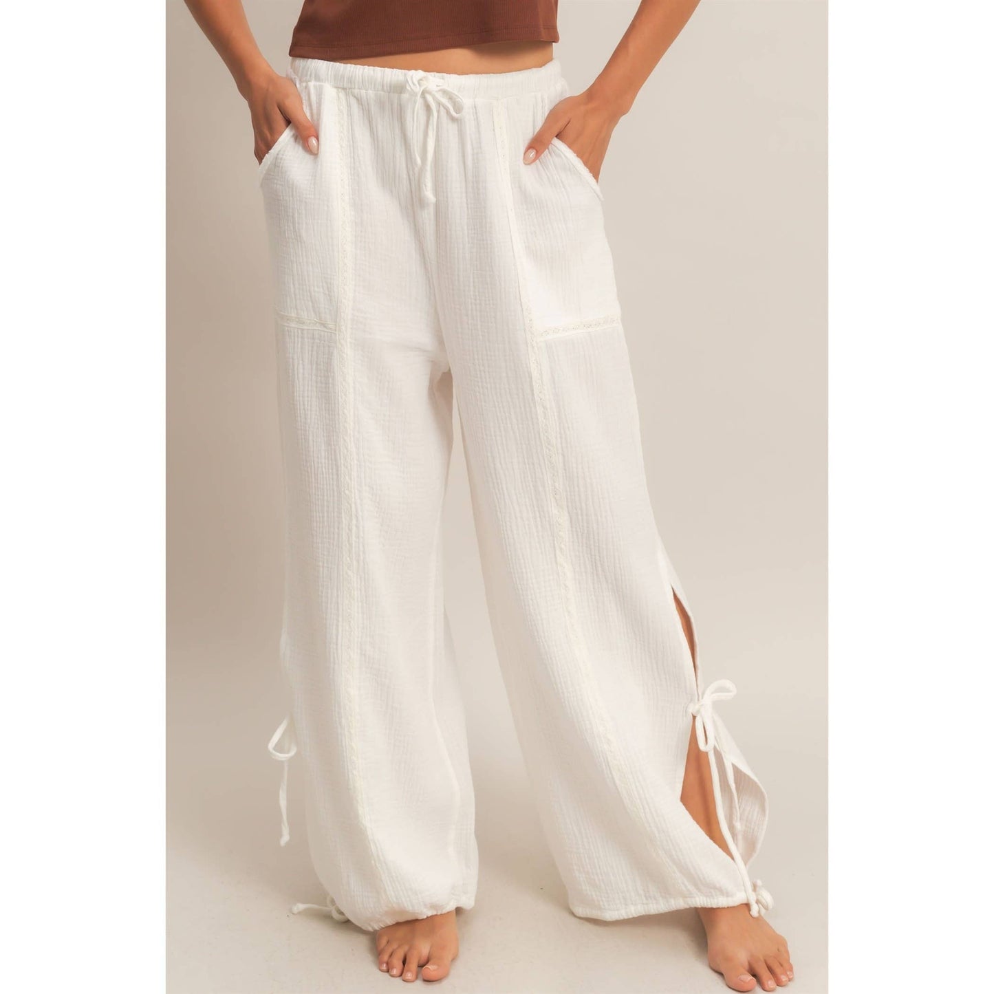 HYFVE - Gauze Drawstring Jogger Pants