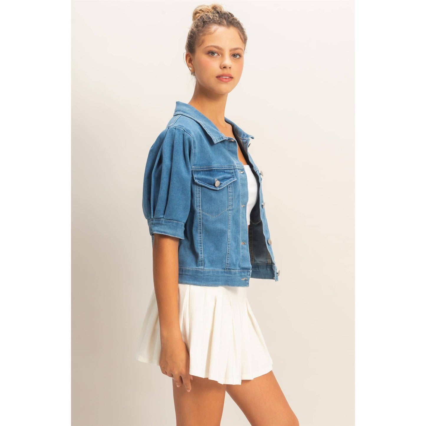 HYFVE Enzyme Washed Denim Jacket Vintage Feel Classic