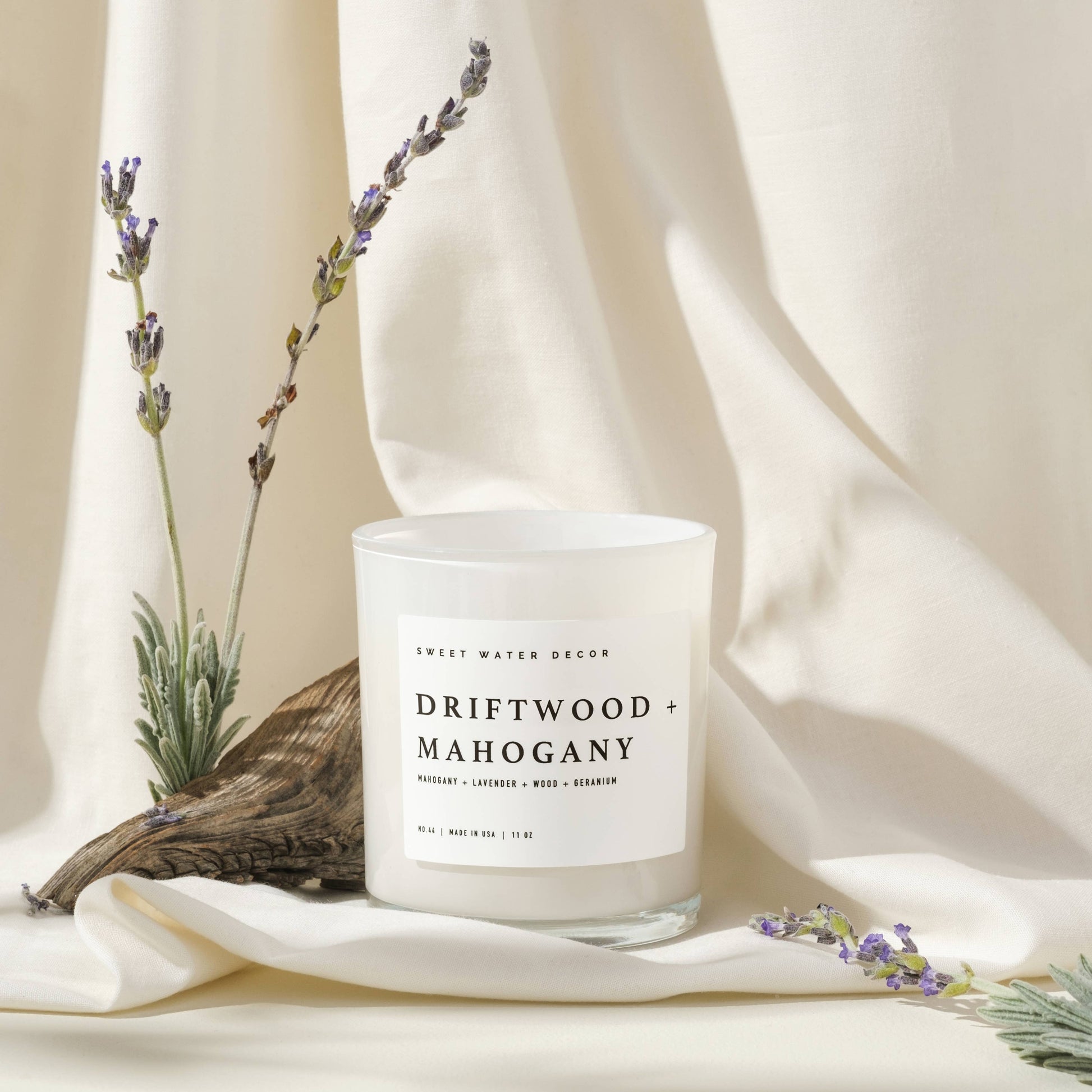 Driftwood and Mahogany 11 oz Soy Candle - Home Decor & Gifts Sweet Water Decor