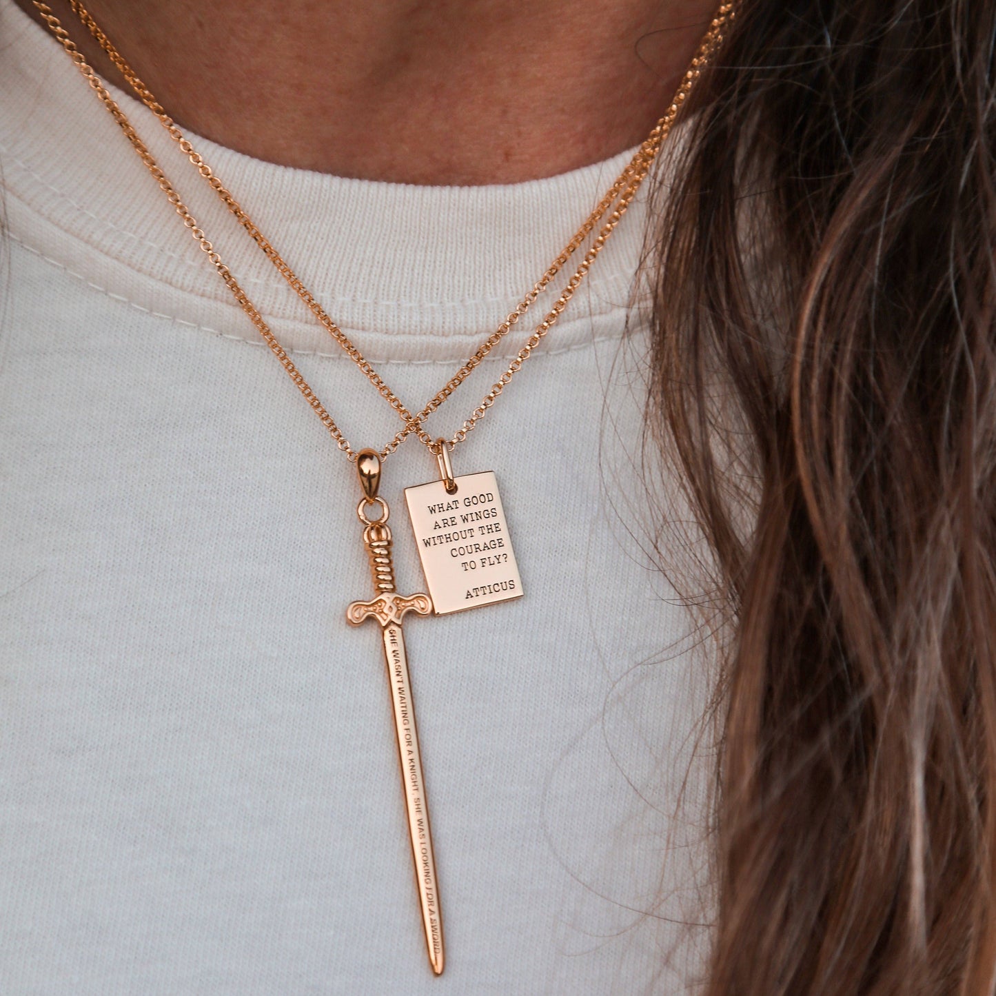 Wings Pendant Necklace by Atticus Poetry