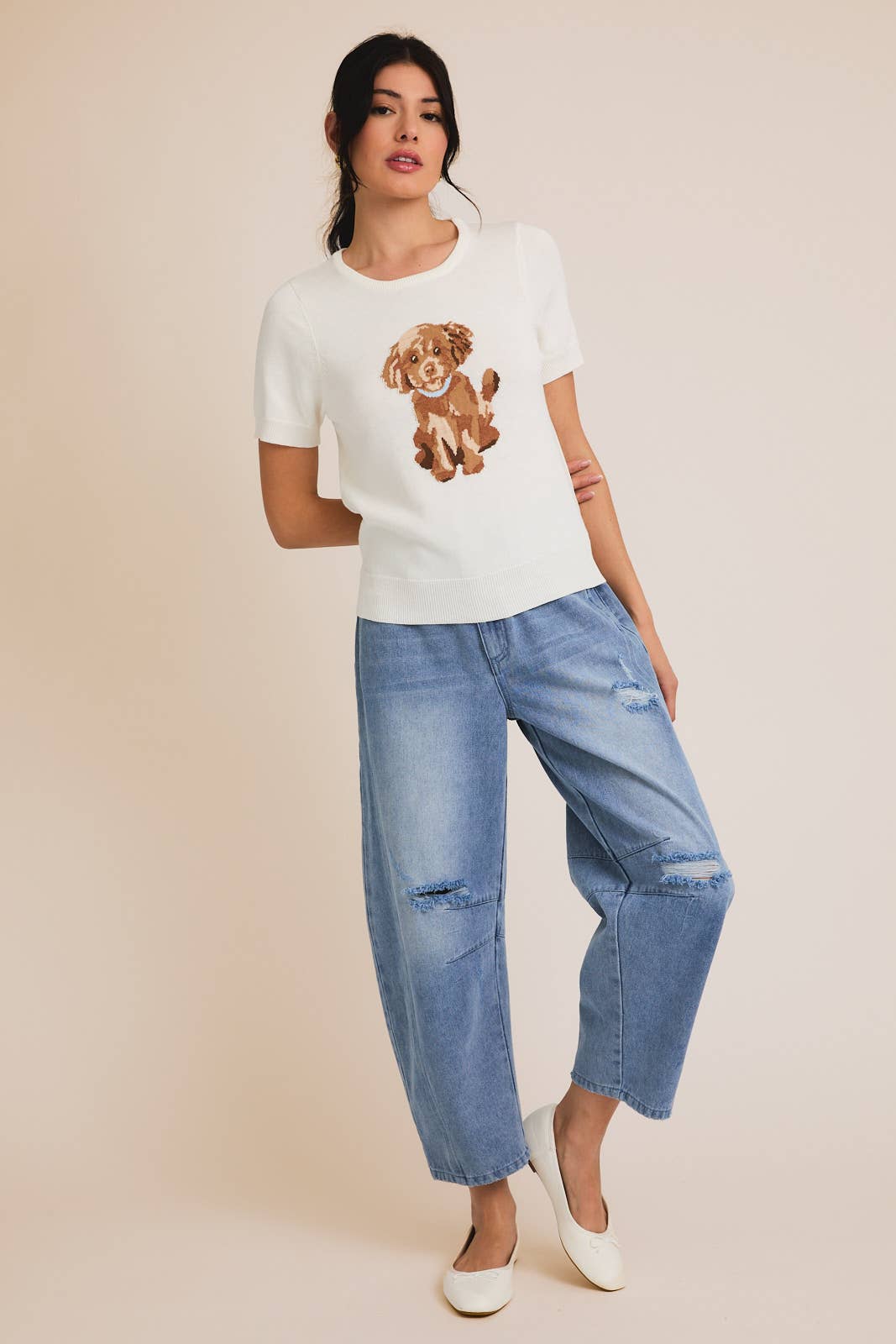 DISTRESSED BARREL JEANS 926 WEST