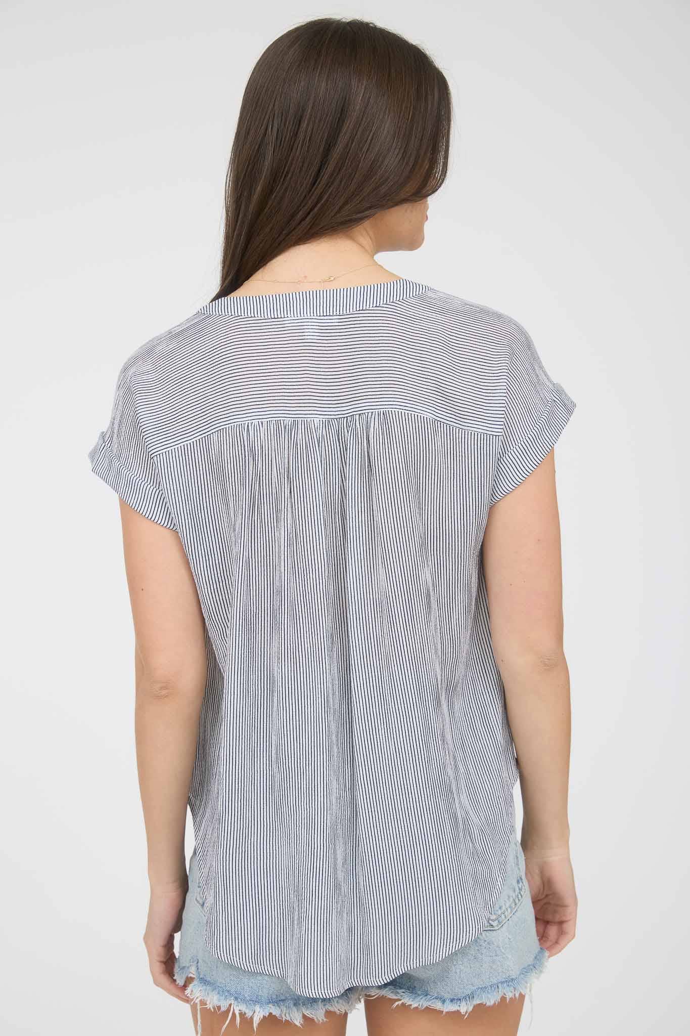 BLU PEPPER - INSTRIPE SHORT CUFF SLEEVE BUTTON DOWN SHIRT - 926 West