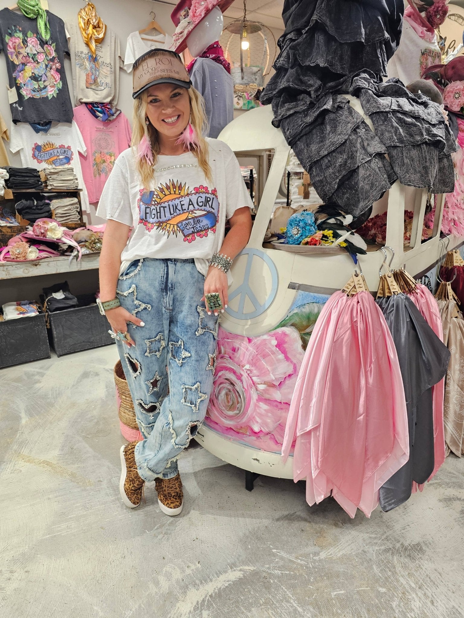 Fight Like A Girl Tattered Tee - 926 West