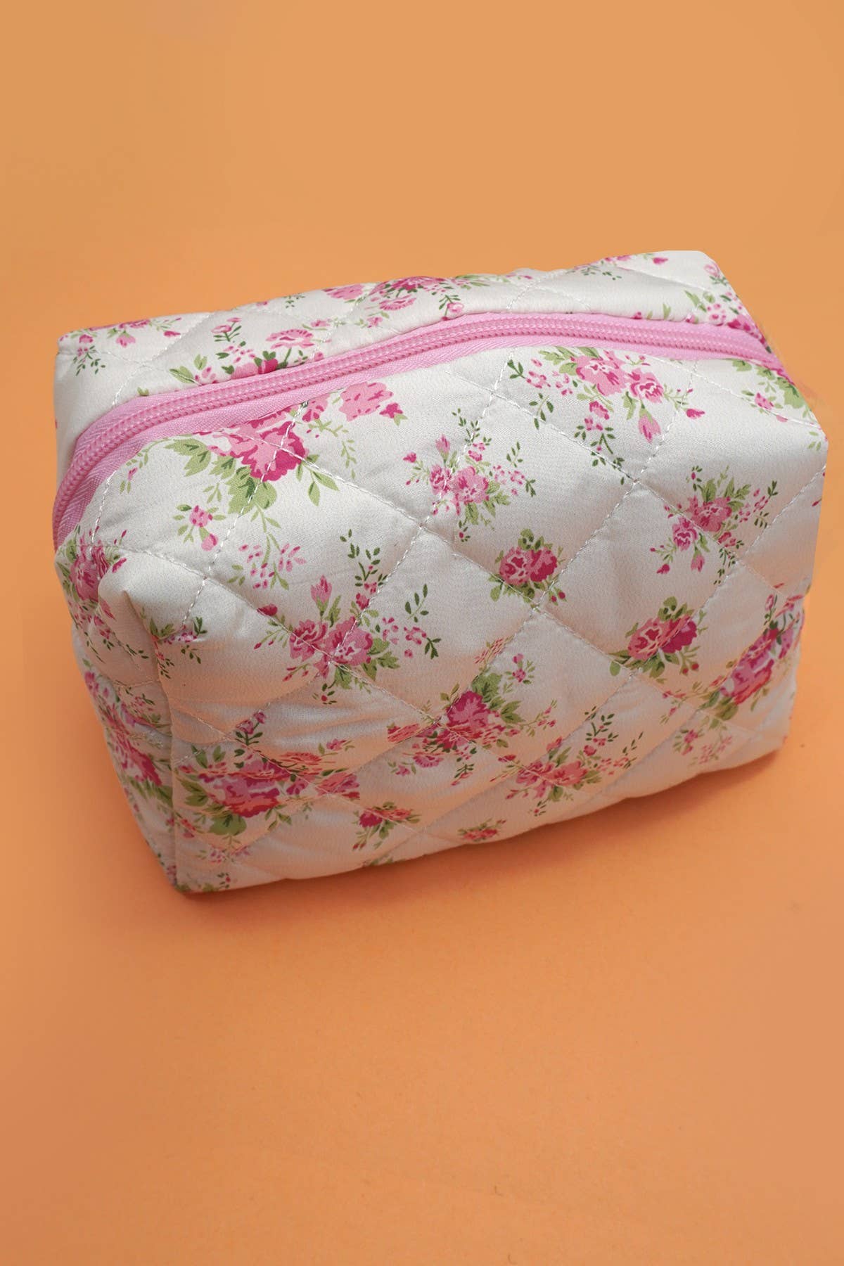 Floral Toile Quilted Makeup Pouch - 926 West
