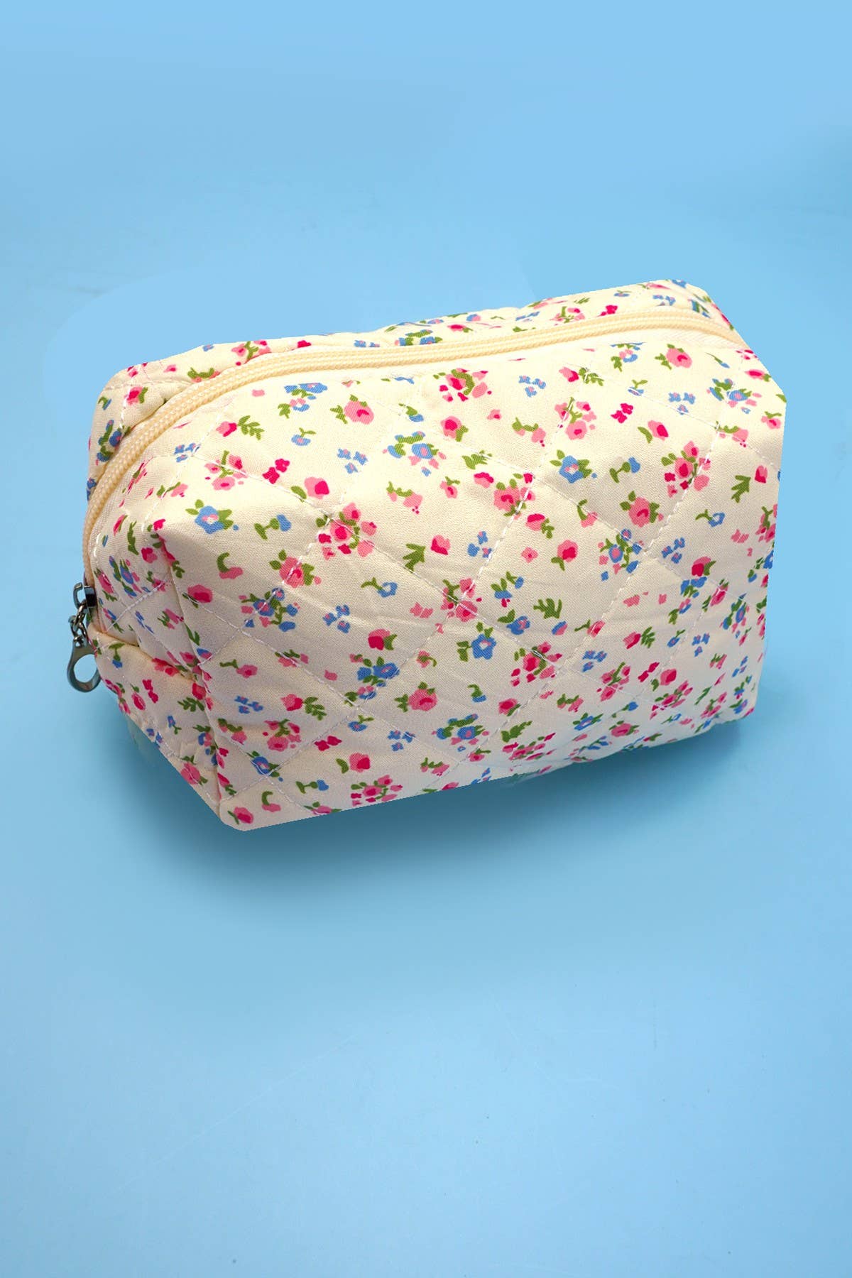 Floral Toile Quilted Makeup Pouch - 926 West