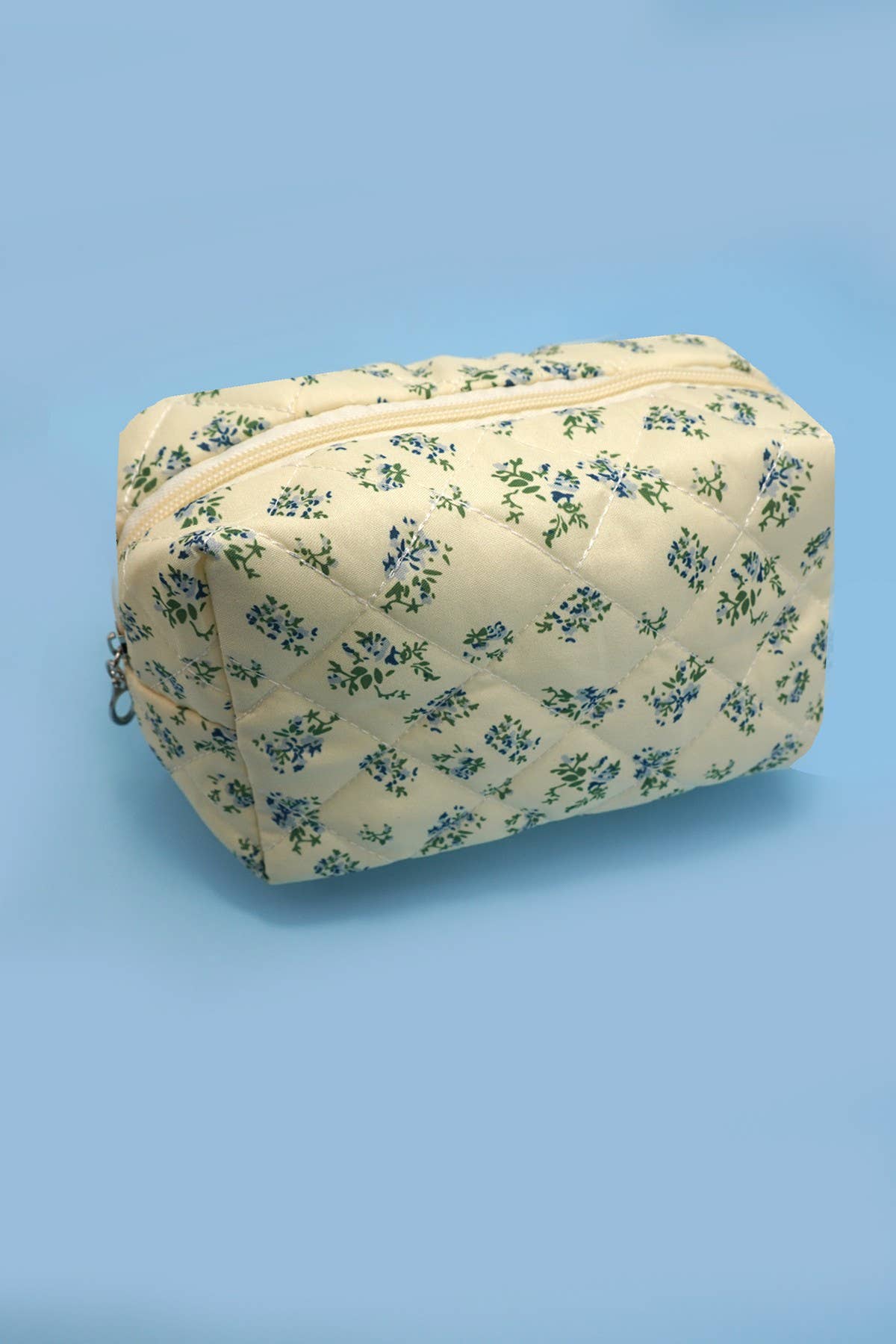 Floral Toile Quilted Makeup Pouch - 926 West