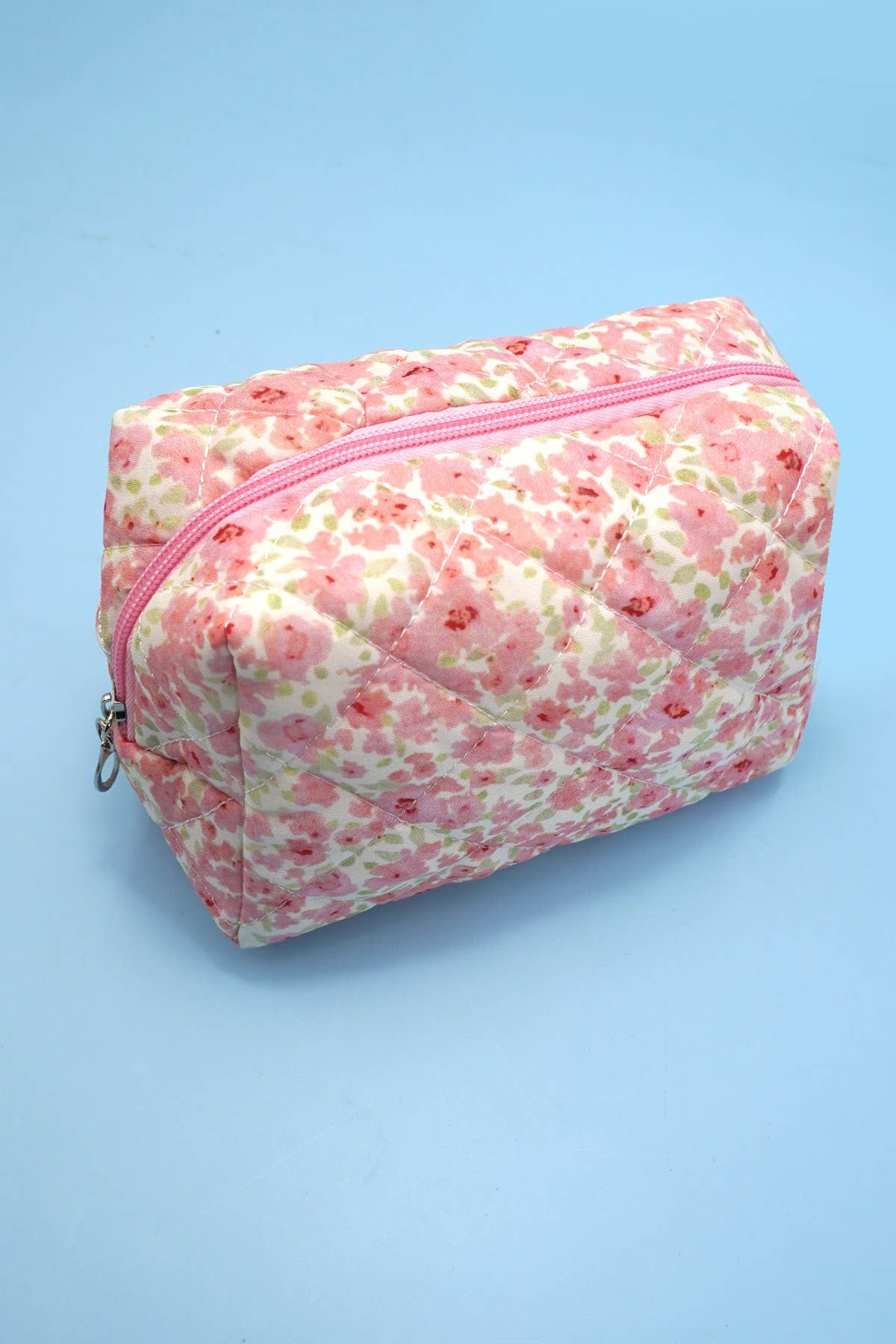 Floral Toile Quilted Makeup Pouch - 926 West
