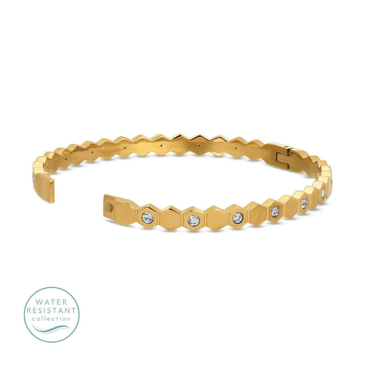Hinged Hexagon Water-Resistant Bangle B6067 - 926 West