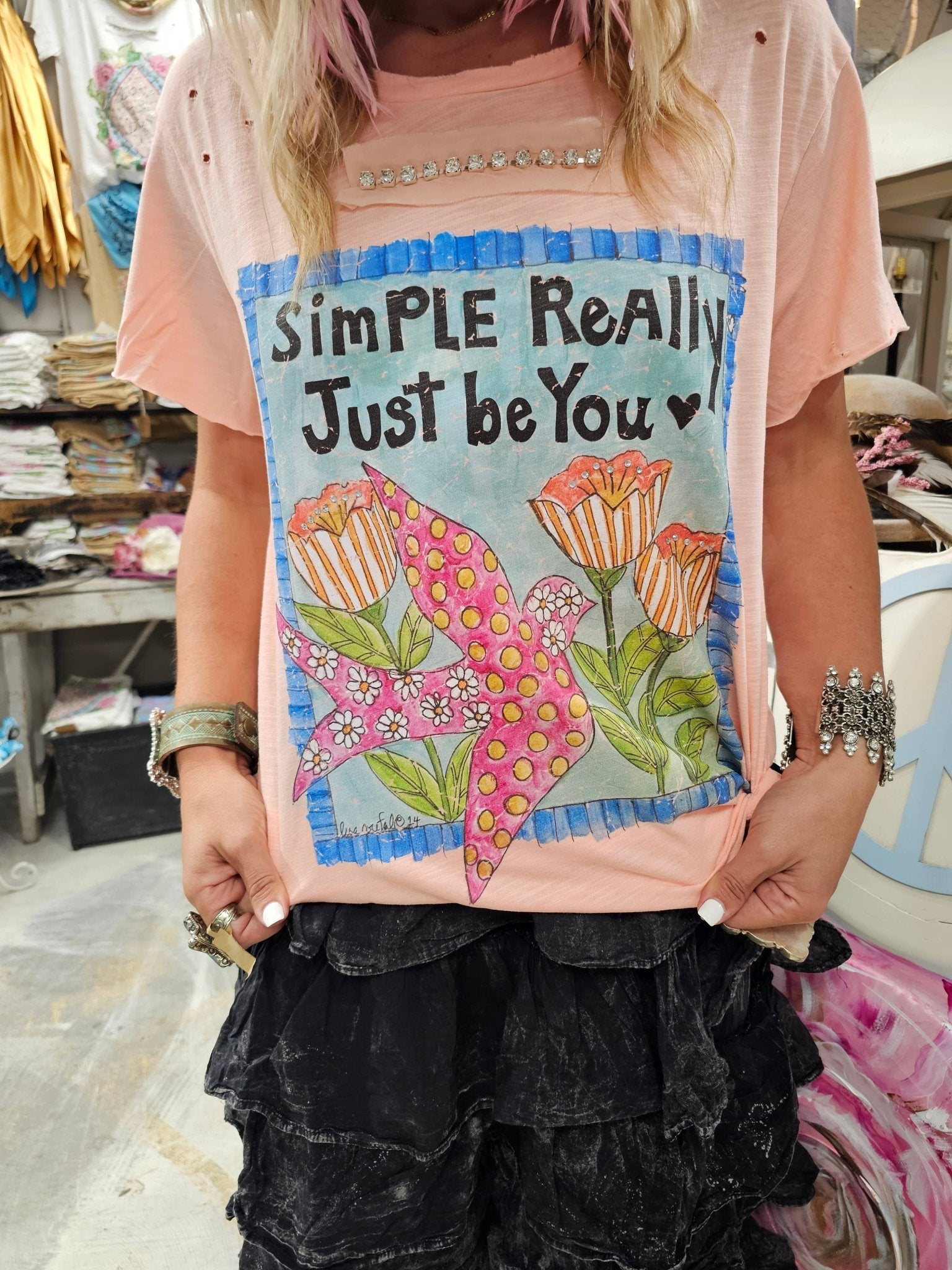 Just Be You Tattered Tee - 926 West