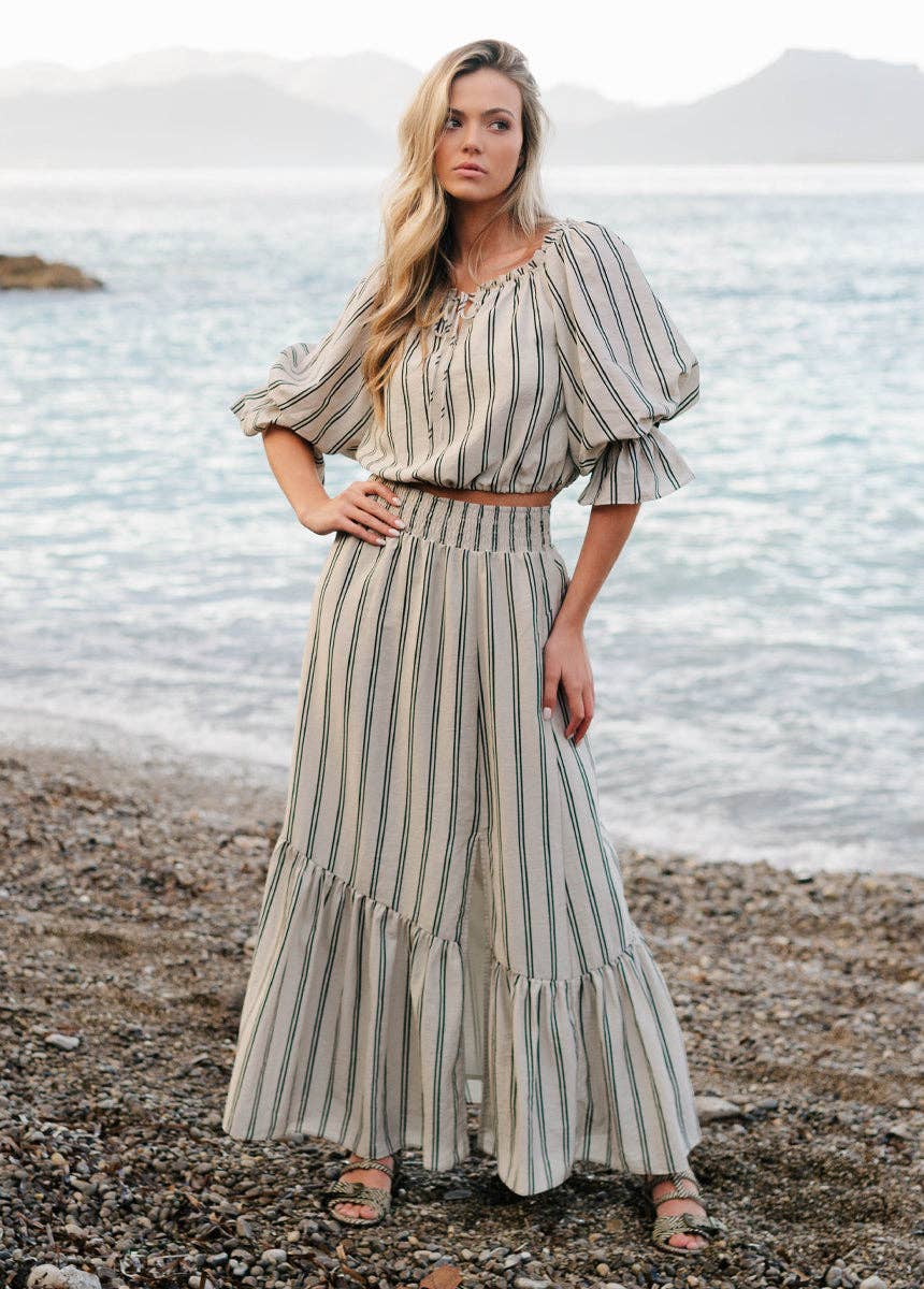 Kara Set in Cream – Boho Two-Piece Top & Maxi Skirt - 926 West