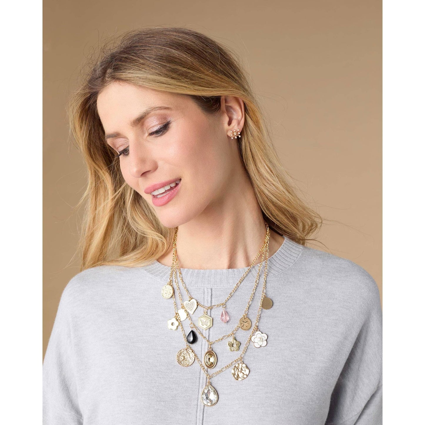 Layered Charm Necklace - 926 West