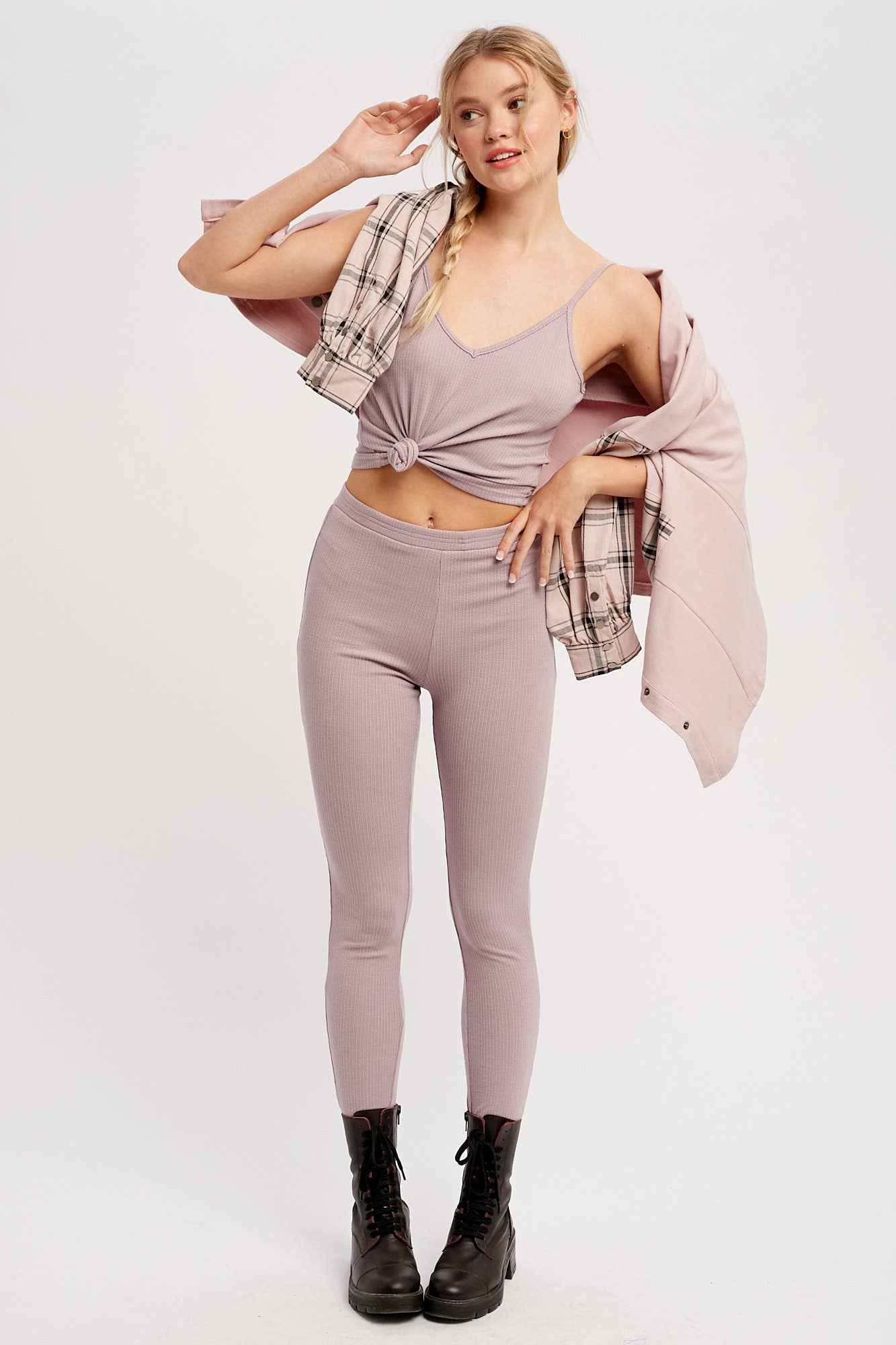 LISTICLE - Ribbed Knit Cami & Leggings Lounge Set - 926 West