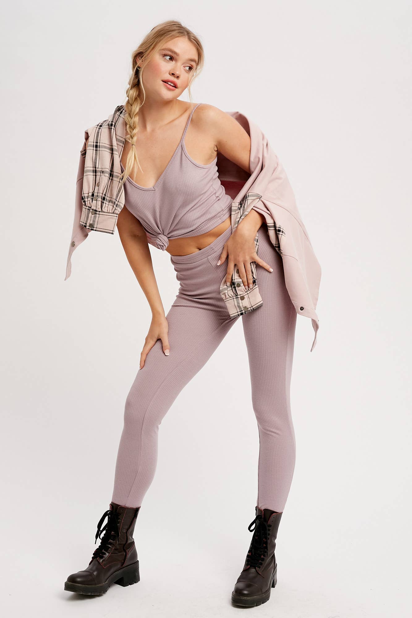 LISTICLE - Ribbed Knit Cami & Leggings Lounge Set - 926 West