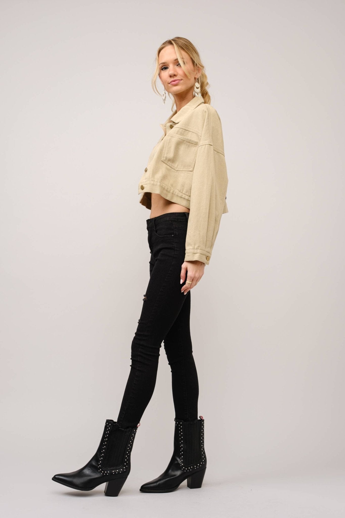 Long Live Cowgirls Patch Twill Denim Jacket - 926 West