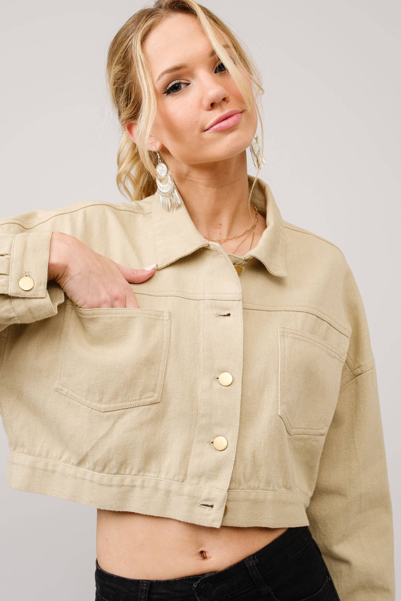 Long Live Cowgirls Patch Twill Denim Jacket - 926 West