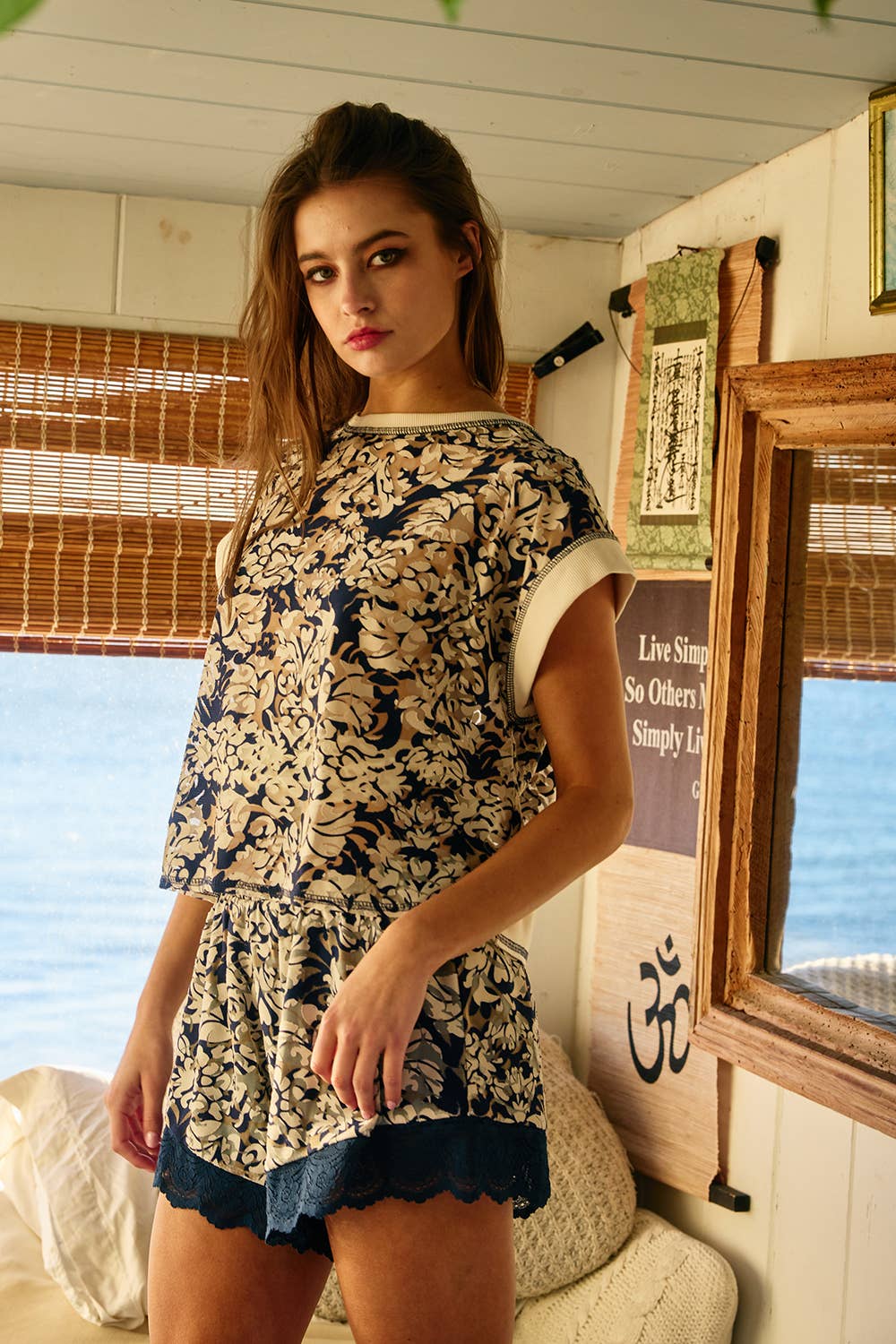 Overlap Open Back Floral Organza Crop Top - 926 West