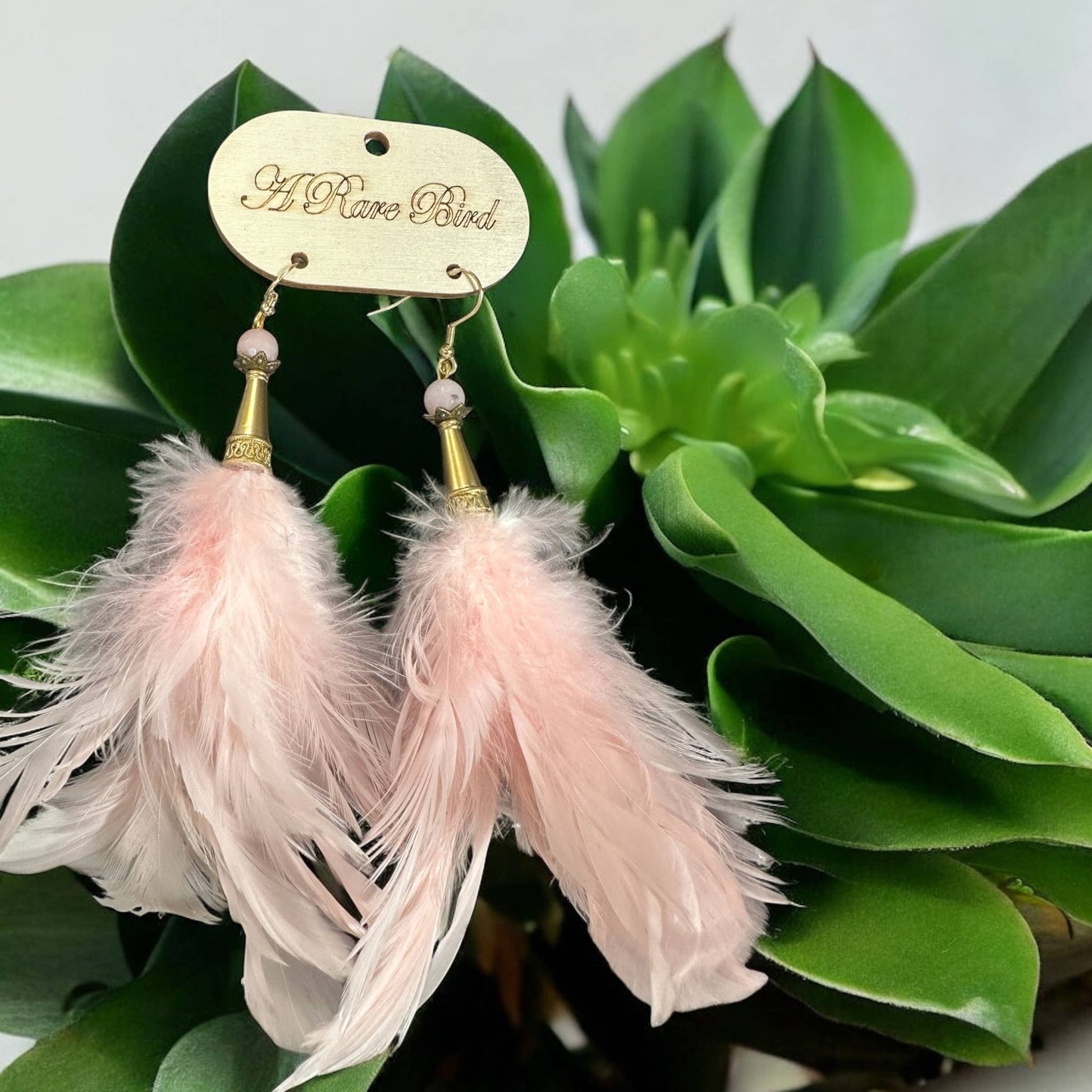 Pink Feather Earrings - 926 West