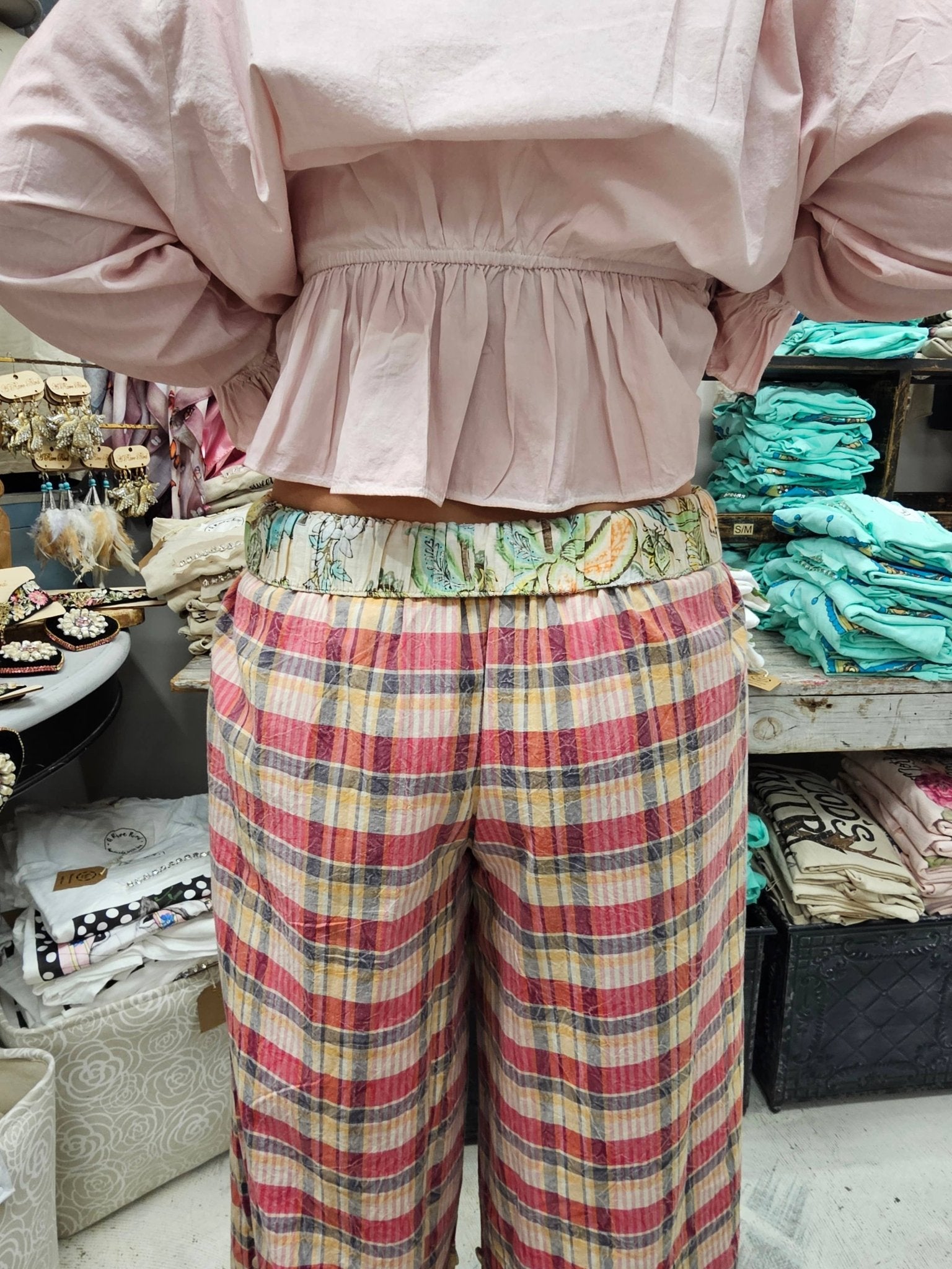 Reversable Plaid/Floral Pant - 926 West