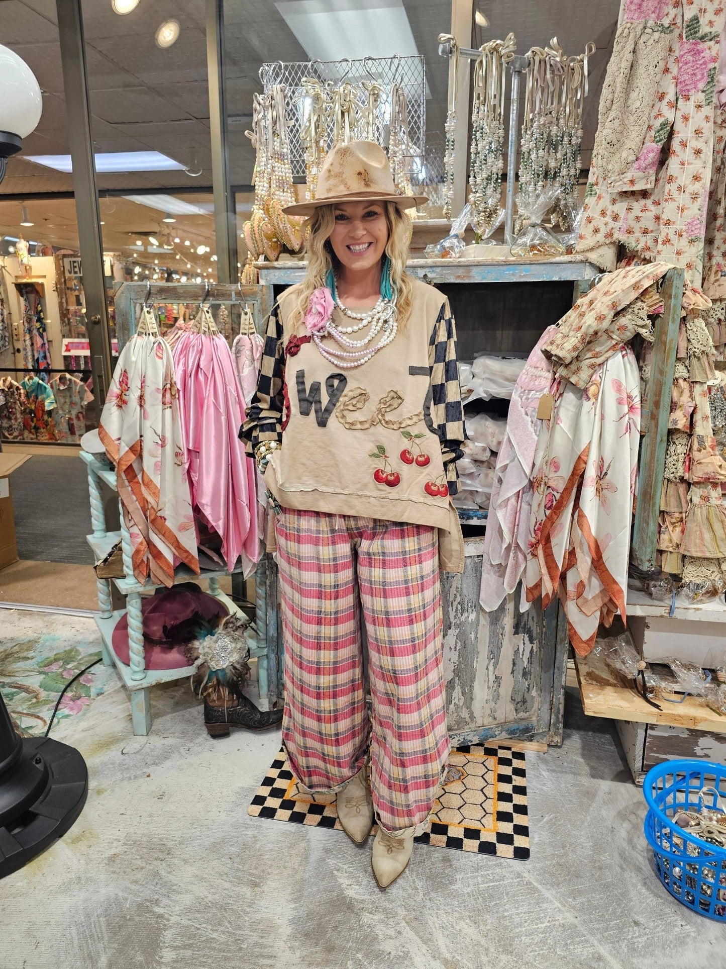 Reversable Plaid/Floral Pant - 926 West