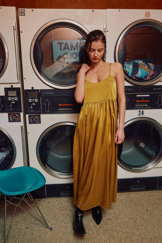 Satin Tie - back Camisole Midi Dress - 926 West