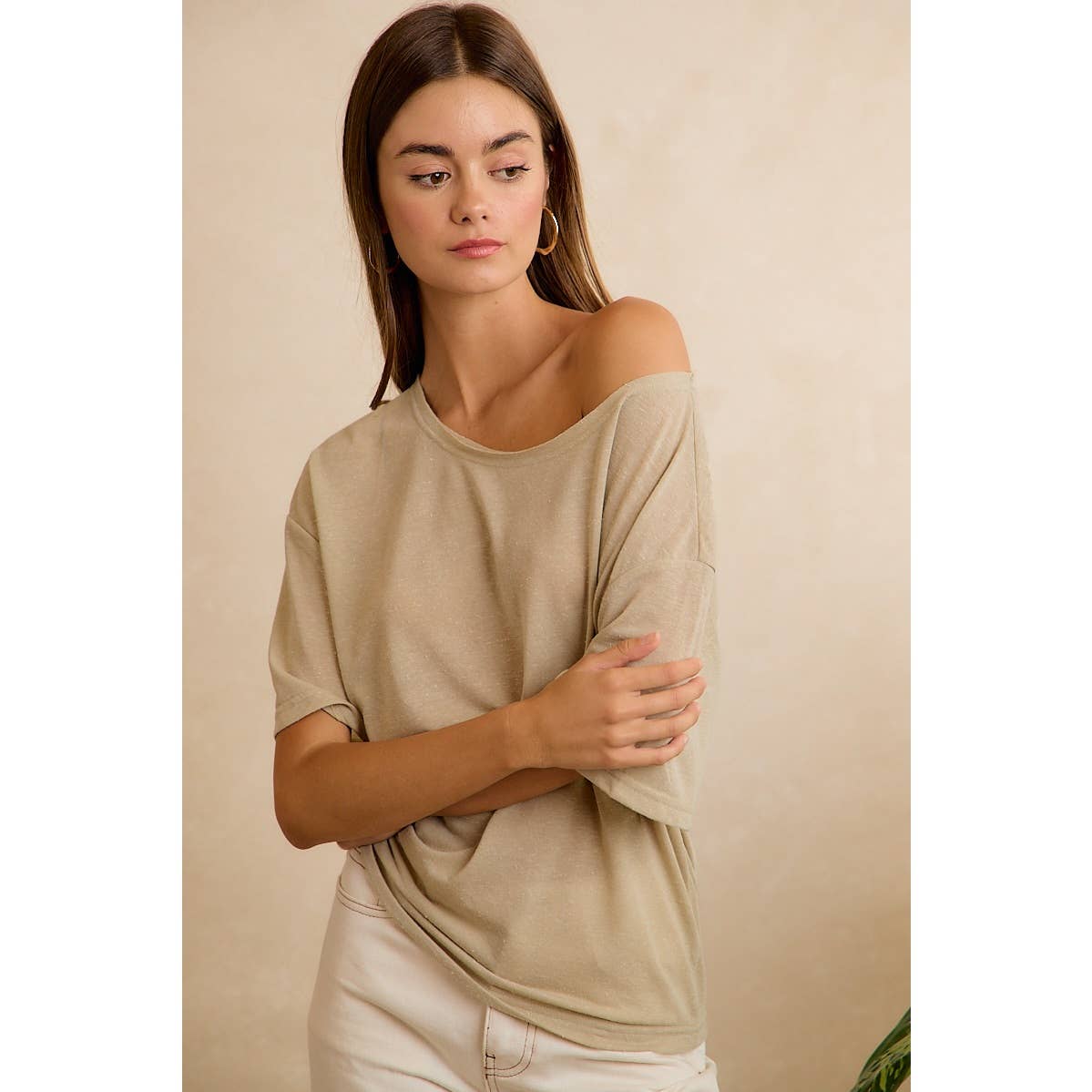Solid Jersey Relaxed Fit Short Sleeve Pocket Top - 926 West