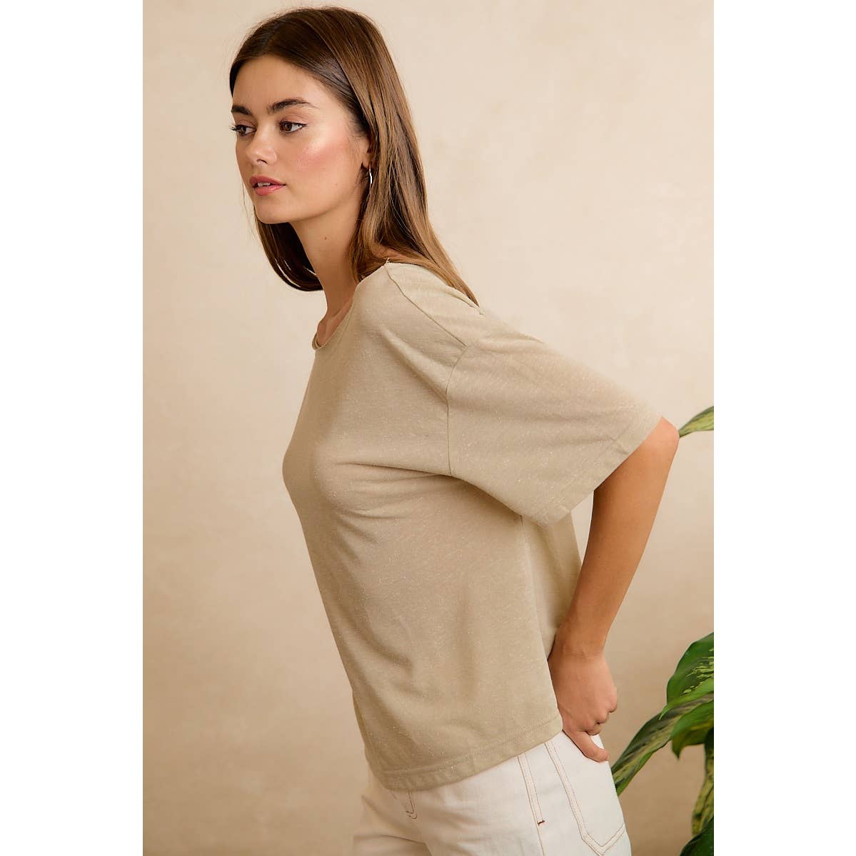 Solid Jersey Relaxed Fit Short Sleeve Pocket Top - 926 West