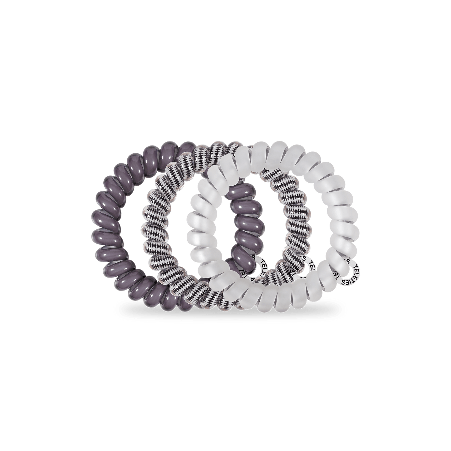 Spiral Hair Coils | Large | Silver Flames Hair Ties - 926 West