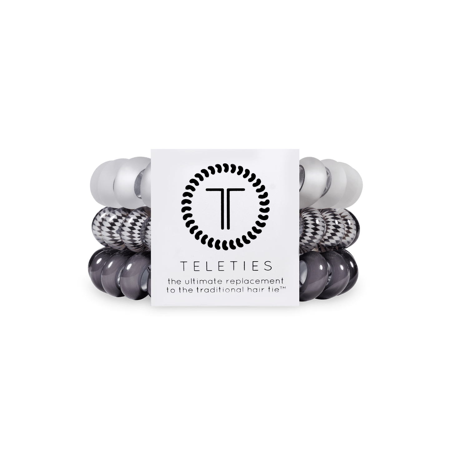 Spiral Hair Coils | Large | Silver Flames Hair Ties - 926 West