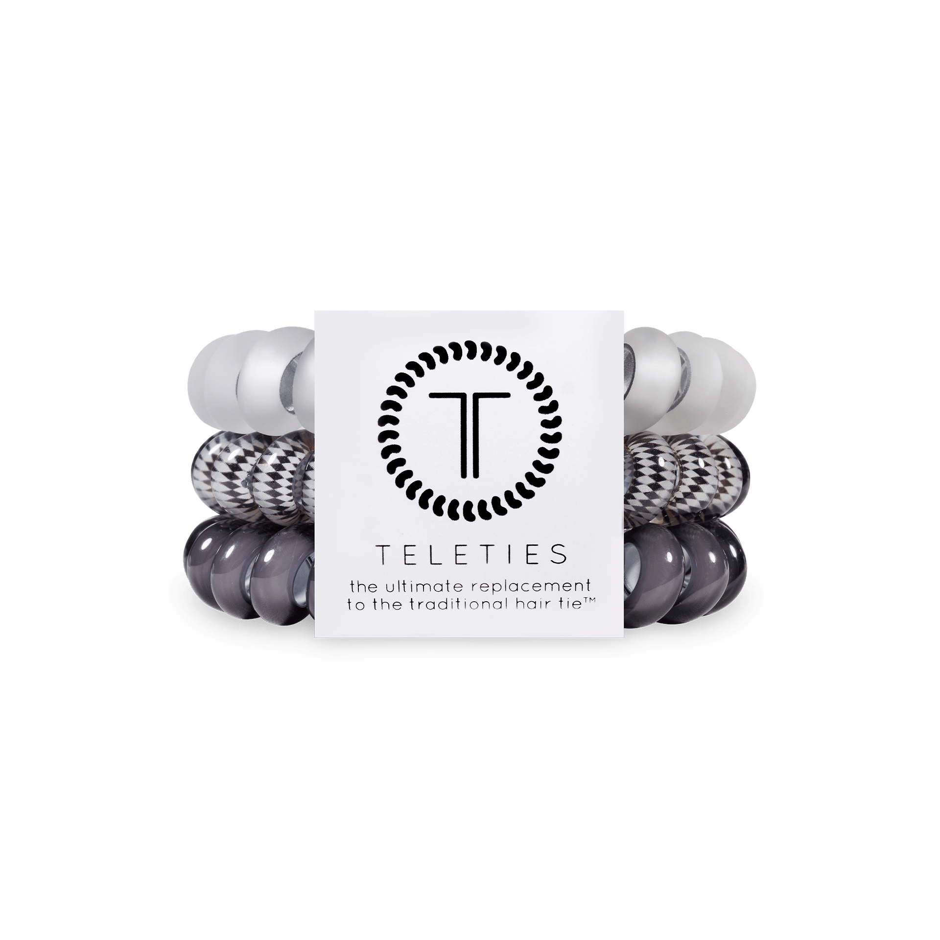 Spiral Hair Coils | Large | Silver Flames Hair Ties - 926 West