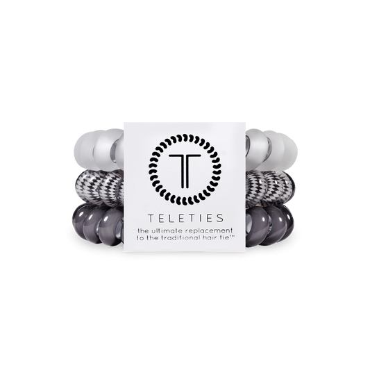 Spiral Hair Coils | Large | Silver Flames Hair Ties - 926 West
