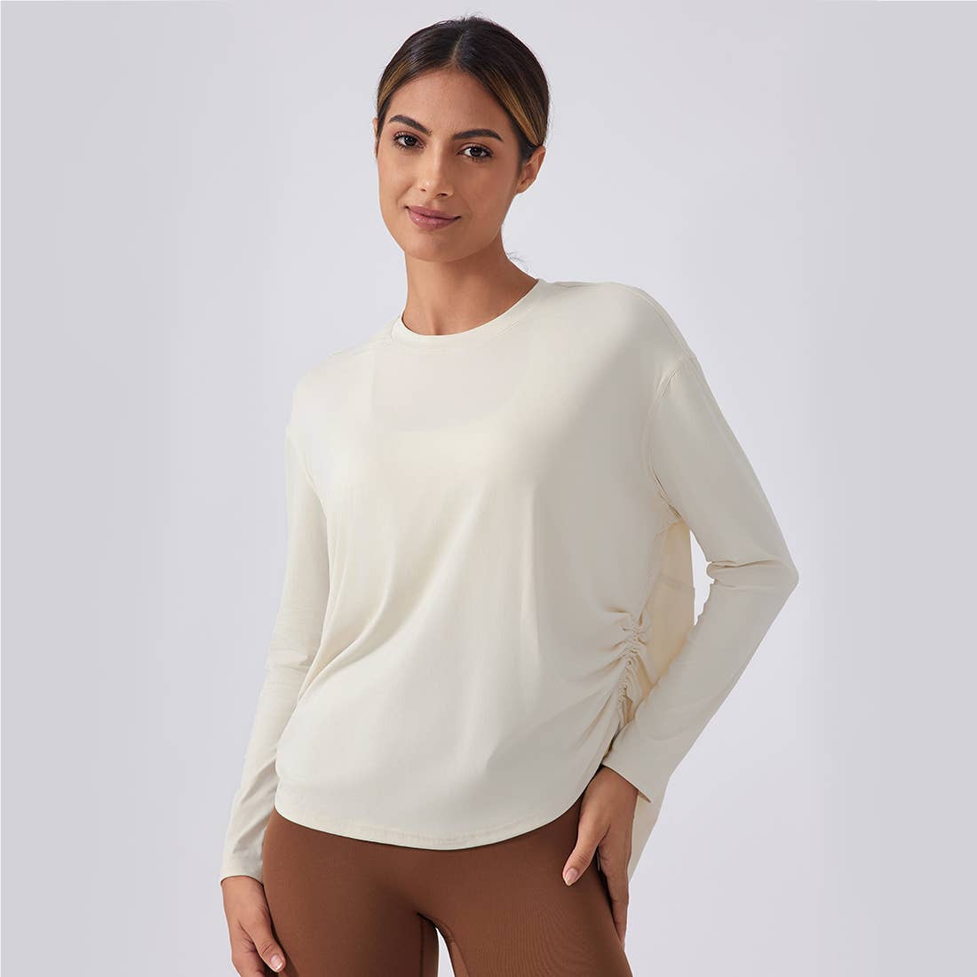 Women's Loose Long Sleeve Breathable Fitness Yoga Top - 926 West